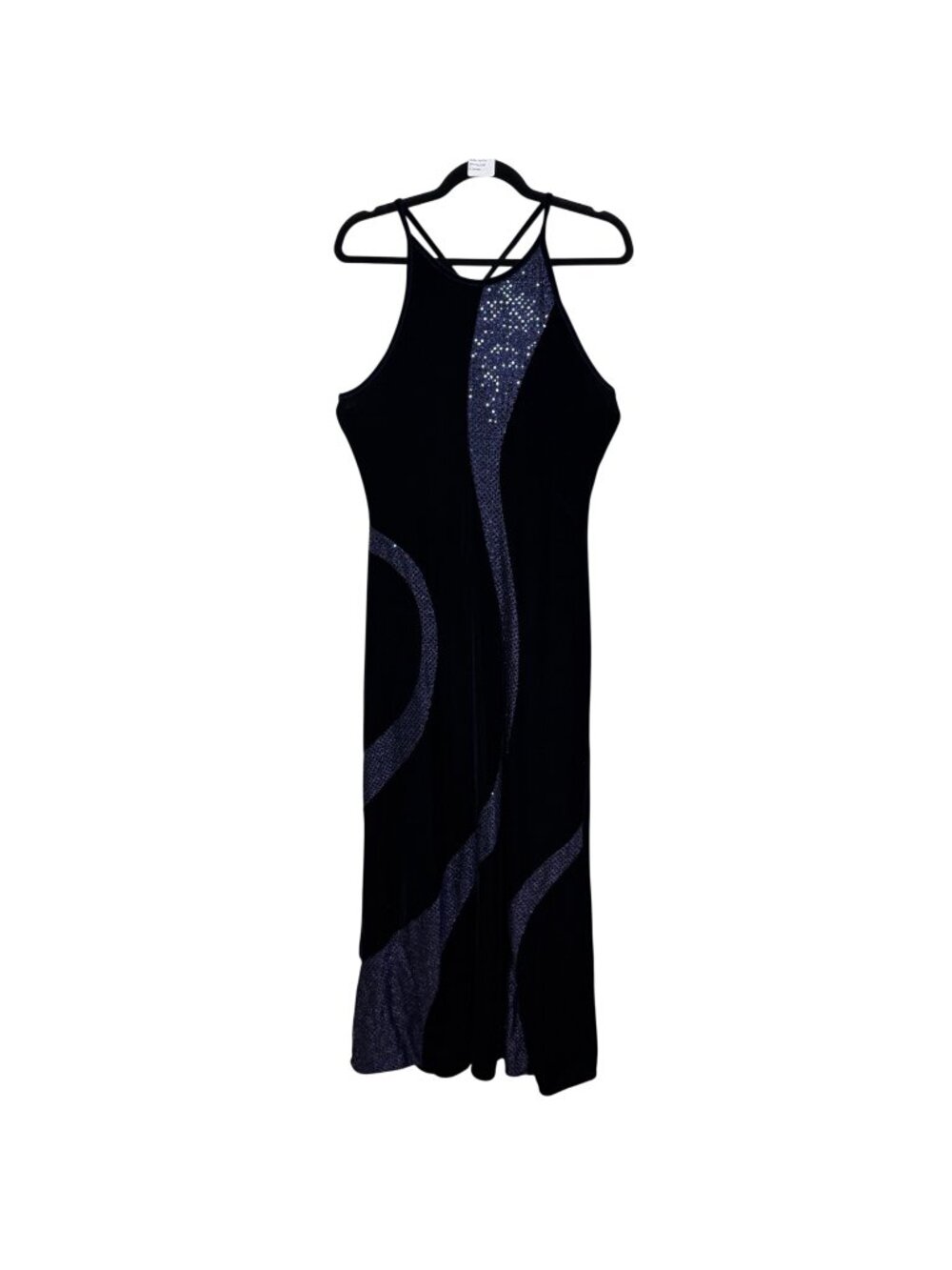 VTG Jump Apparel Co Y2K Purple Glitter Formal Gown 11/12 Prom Evening Maxi Dress
